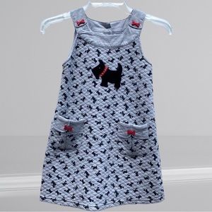 Scotty Dog‎ Printed Knit quilted Jumper dress
